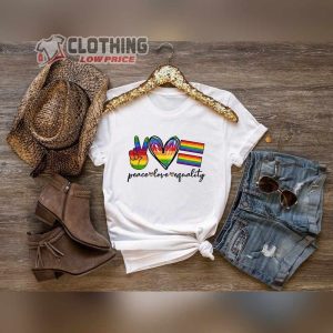 Fight For Peace Merch, Peace Love Equality Shirt, Equality Lgbt Flag Shirt, Lgbt Support Shirt