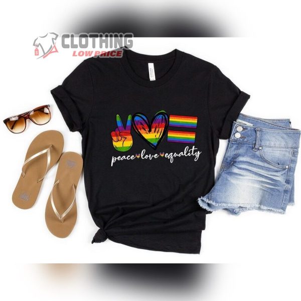 Fight For Peace Merch, Peace Love Equality Shirt, Equality Lgbt Flag Shirt, Lgbt Support Shirt