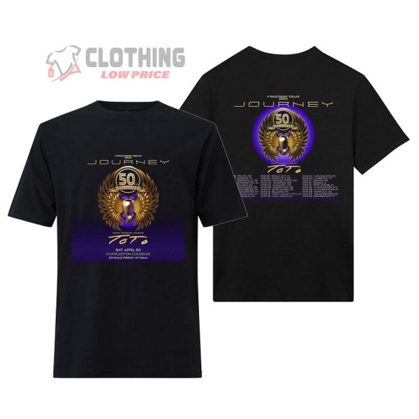 Freedom Tour 2024 Journey Merch, Journey 50th Anniversary Shirt