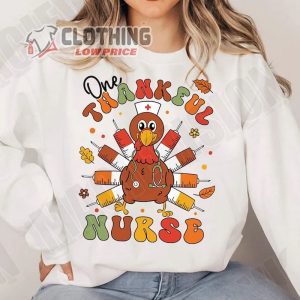 Funny Thanksgiving Turkey Nurse Shirt, One Thankful Nurse Shirt, Halloween Gift For Nurse, Pumpkin Spice Propofol Shirt, Thanksgiving Gift Ideas Merch