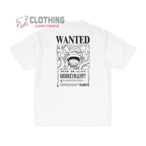 Gear 5 Luffy Wanted Poster Shirt, One Piece Luffy T-Shirt, Monkey D. Luffy Tee, Dead or Alive Monkey D.Luffy, One Piece Merch, One Piece Live Action
