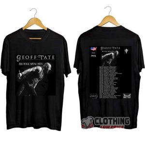 Geoff Tate Summer-Fall 2023 US Merch, Geoff Tate Leg Of Big Rock Show Hits Tour Shirt, List Of The 2023 USA Tour Dates Geoff Tate Tee, Geoff Tate Concert Tickets T-Shirt