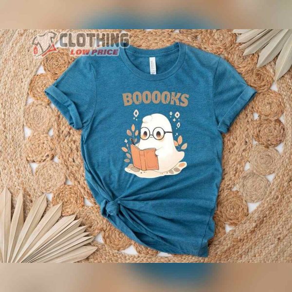 Ghost Book Lover Shirt, Halloween Teacher Shirts, Spooky Season Shirt, Teacher Fall Shirt, Librarian Tee, Cute Halloween Costume Tee