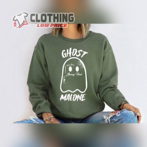 Ghost Malone Cute Ghost Sweatshirt Funny Stay Spooky Halloween Crewneck3