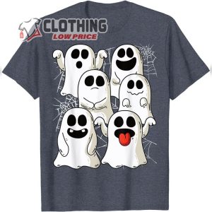 Ghost With Spider Halloween T-Shirt, Scary Ghost Halloween Tee