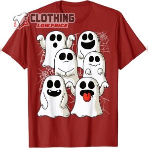 Ghost With Spider Halloween T-Shirt, Scary Ghost Halloween Tee