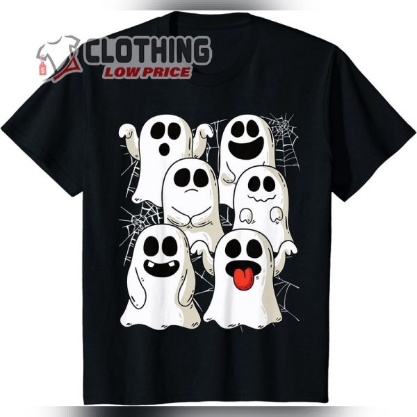 Ghost With Spider Halloween T-Shirt, Scary Ghost Halloween Tee