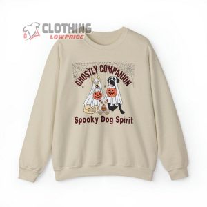 Ghostly Companion Sweatshirt, Halloween Boo Shirt, Spooky Dog Spirit Boo, Halloween Dog Sweatshirt, Spirit Halloween Tee, Spirit Stay Spooky