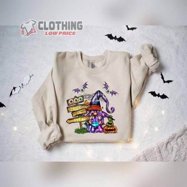 Gnomes Halloween Trick Or Treat Shirt, Trick Or Treat Halloween Merch, Halloween Gnomes Shirt, Funny Toddler Halloween Shirt