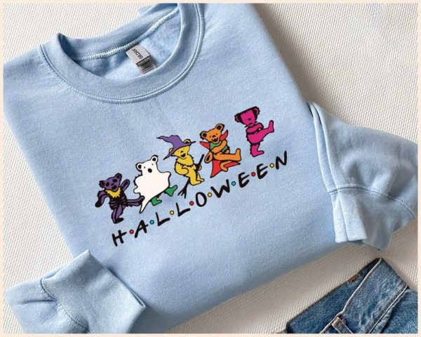 Grateful Dead Halloween Shirt, Halloween Dancing Bears Jerry Garcia Shirt, Classical Rock Vintage Rock Shirt