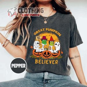 Great Pumpkin Believer Comfort Colors Shirt I Got A Rock Shirt Cute Little Ghost Scary Pumpkin Witch T Shirt3