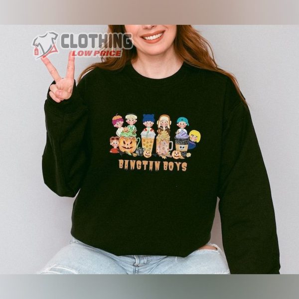 Halloween Bangtan Boys Sweatshirt, Bts Sweatshirt, Halloween Latte T-Shirt,  Bangtan Boys Sweatshirt, Cute Army Gift, Kpop Halloween Sweatshirt, BTS Fan Gift