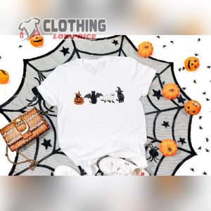 Halloween Cat Ghost Sweatshirt, Halloween Cool Halloween Cat Sweater