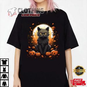 Halloween Cat T Shirt Cute Halloween Shirt Halloween Shirt Cat Woman Halloween Costume Shirt Halloween Costume Trends 2023 Merch 1
