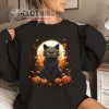 Halloween Cat T- Shirt, Cute Halloween Shirt, Halloween Shirt, Halloween 2023 Trends Merch, Black Cat Halloween Decor Shirt Merch