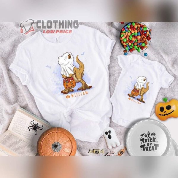 Halloween Dinosaur Shirt For Kids, Custom Dinosaur Shirt, Halloween Custom Shirt, Halloween Kids Shirt