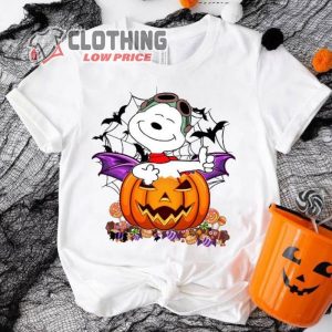 Halloween Funny Snoopy Shirt, Scary Snoopy Pumpkin Batman Tee