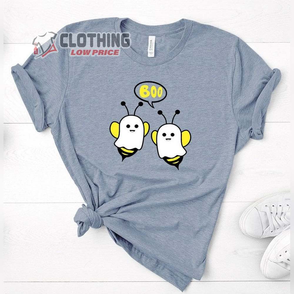 Halloween Ghost Boo Bee T-Shirt For Women, Halloween Boo Bee Shirt, Funny Halloween Shirts, Fall Shirt, Trick Or Treat Tee