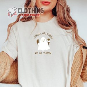 Halloween Ghost Ice Cream Tee We All Scream For Ice Cream Halloween T Shirt2