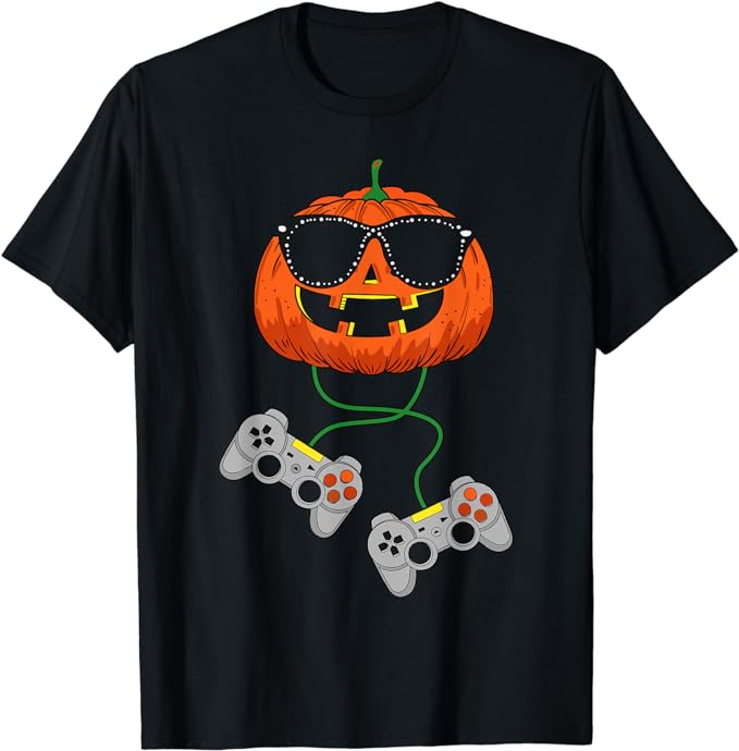 Halloween Jack O Lantern Gamer Halloween T Shirt amazon