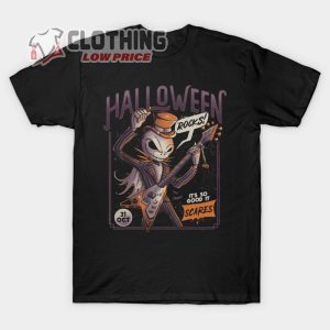Halloween Jack Skellington Shirt, Halloween Rocks Spooky Skellington Rocker T- Shirt, Halloween 2023 Merch