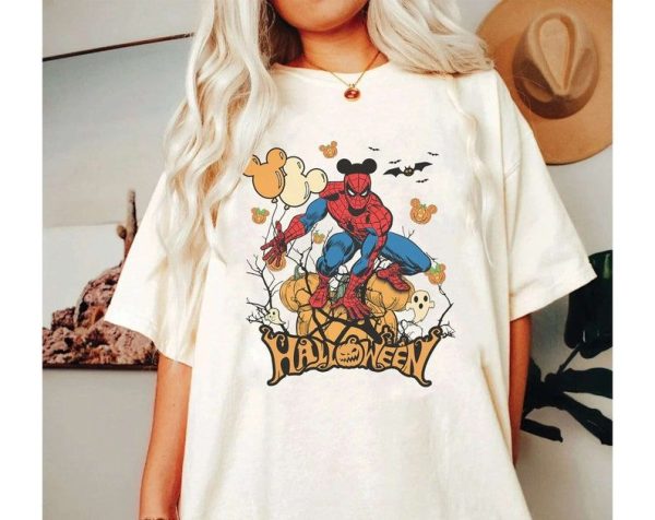 Halloween Marvel Shirt Cute Pumpkin Batman Ghost Avengers Halloween Shirt Spiderman Halloween Shirt