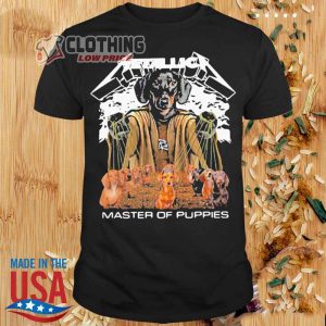 Halloween Metallica Dachshund Master Merch, Master Of Puppies Halloween Shirt, Halloween Metallica Band T-Shirt