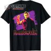 Halloween Michael Myers Neon Portrait T- Shirt, Halloween Shirt, Michael Myers Shirt, Halloween 2023 Trends Merch
