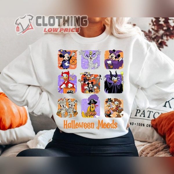 Halloween Moods Shirt, Halloween Moods Disney Mickey And Friends Characters Shirt, Spooky Season Shrt, Disneyland Halloween Matching Shirts