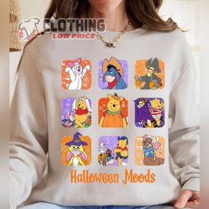 Halloween Moods Shirt, Halloween Moods Disney Winnie The Pooh Characters Shirt, Halloween Mummy Witch Shirt, Spooky Season