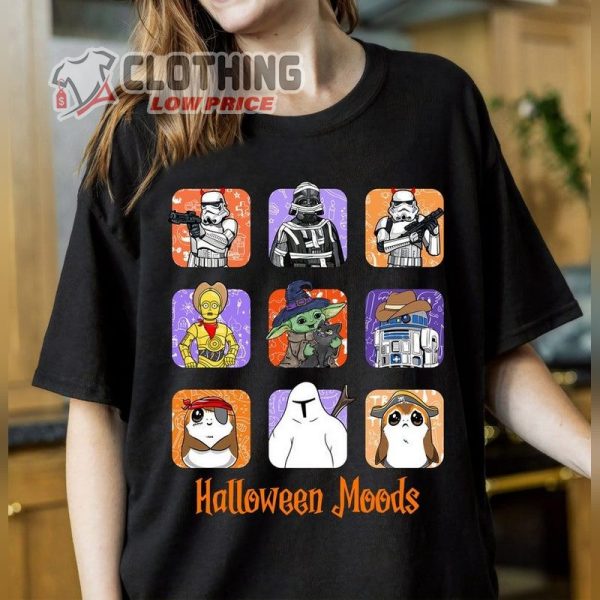Halloween Moods Star Wars Characters Halloween Shirt Halloween Mummy Witch Shirt Spooky Season Disneyland Halloween Matching Shirts Halloween Spending 2023 Merch 1