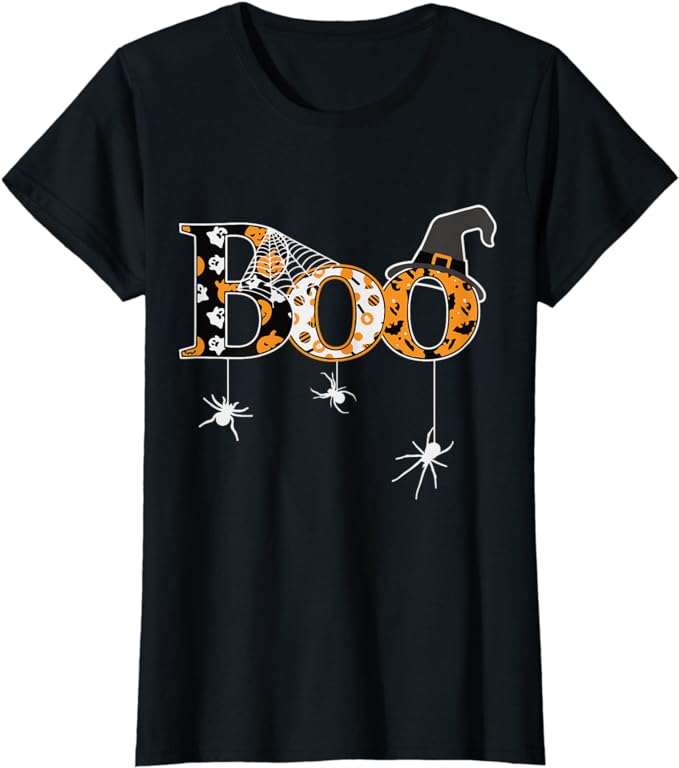 Halloween Motif Boo T Shirt amazon