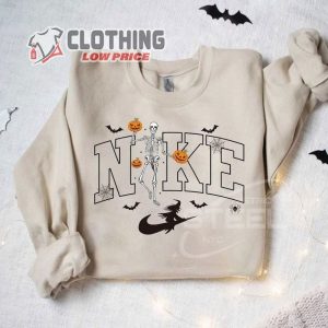 Halloween Nike Swoosh Just Boo It Halloween Nike Skeleton Pumpkin Shirt Swoosh Skeleton Vintage Halloween Sweatshirt3