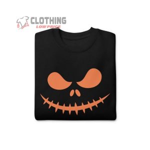 Halloween Pumpkin Mickey Face Sweatshirt, Orange Sweatshirt With Jack O’Lantern, Scary Pumpkin Face Halloween Shirts For Adults, Disneyland Halloween Costume Tee