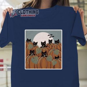 Halloween Pumpkin Shirt, Halloween Vampire Cat T-Shirt, Halloween Cat Shirt, Funny Halloween Tee, Scary Halloween Costumes, Halloween Gift