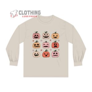 Halloween Pumpkins Shirt Pumpkin Face T Shirt Happy Halloween Tee 2