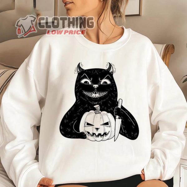 Halloween Shirt Funny Cat Ghost T- Shirt, Cute Halloween Shirt, Halloween Cat Shirt Spooky Season Tee, Halloween Spending 2023 Merch