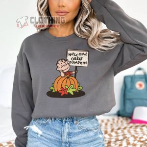 Halloween Snoopy Charlie Brown Welcome Great Pumpkin Sweatshirt Peanuts Charlie Brown Snoopy Pumpkin Long Sleeve 1