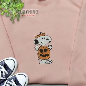 Halloween Snoopy Merch, Snoopy Wear The Punmkin Cosplay Halloween Long Sleeve