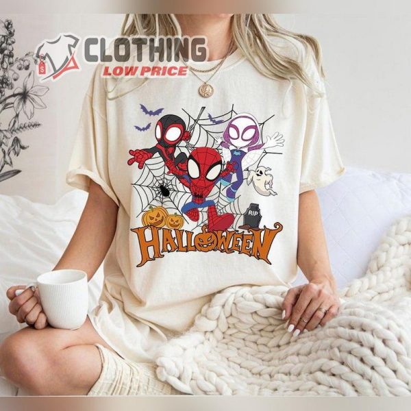 Halloween Spidey And His Amazing Friends Shirt, Spiderman Batman Pumpkin Ghost Halloween