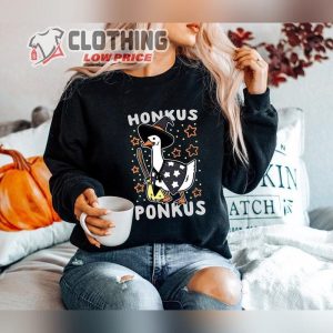 Halloween Witch Goose Honkus Ponkus Sweatshirt Silly Witch Goose Sweatshirt Hokus Pokus Sweatshirt Halloween Witch Hoodie2