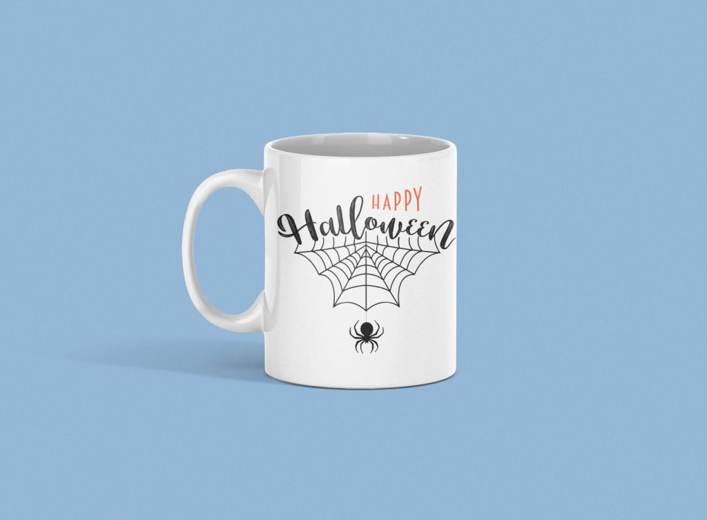 Halloween themed Spider Web Mug etsy