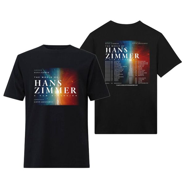 Hans Zimmer 2024 UK Arena Tour Merch, The World of Hans Zimmer  A New Dimension Tour 2024 Shirt, Hans Zimmer European Arena Shows 2024 T-Shirt