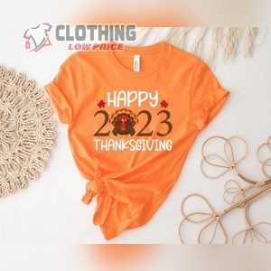Happy 2023 Thanksgiving Shirt 2023 Thankful For My Tribe Shirt Happy 2023 Thanksgiving Party Shirt 2