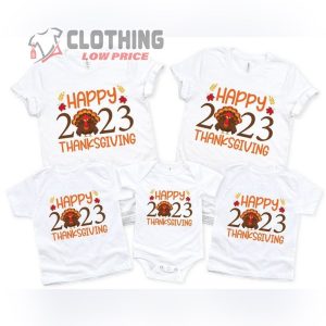 Happy 2023 Thanksgiving Shirt 2023 Thankful For My Tribe Shirt Happy 2023 Thanksgiving Party Shirt 4