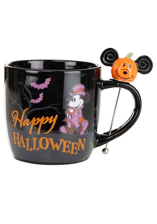 Happy Halloween Black Stirrer Mickey Disney Mug halloweencostumes