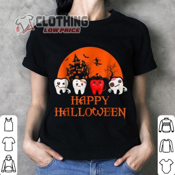 Happy Halloween Scary Dental Shirt, Cute Halloween Shirt, Funny Halloween Teeth Shirt, Spooky Halloween Dentist Shirt