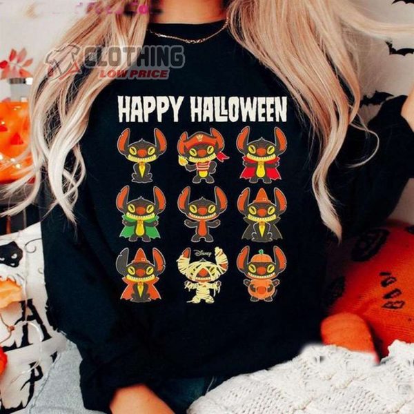 Happy Halloween Stitch Costume Sweatshirt Stitch Costume Horror Halloween Shirt Stitch Halloween Jar Gift For Halloween Shirt