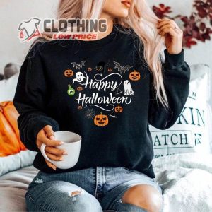 Happy Halloween Witches Sweatshirt, Pumpkin Trick Or Treat Halloween Sweatshirt, Pumpkin Ghost Batman Black Cat Halloween Sweater1