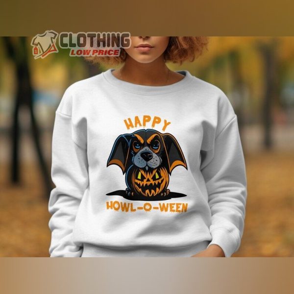 Happy Howl-O-Ween Shirt, Halloween Dog Shirt, Its Frickin Bats Evil Halloween, Dog Halloween, Bat Wings, Halloween Tee Gift